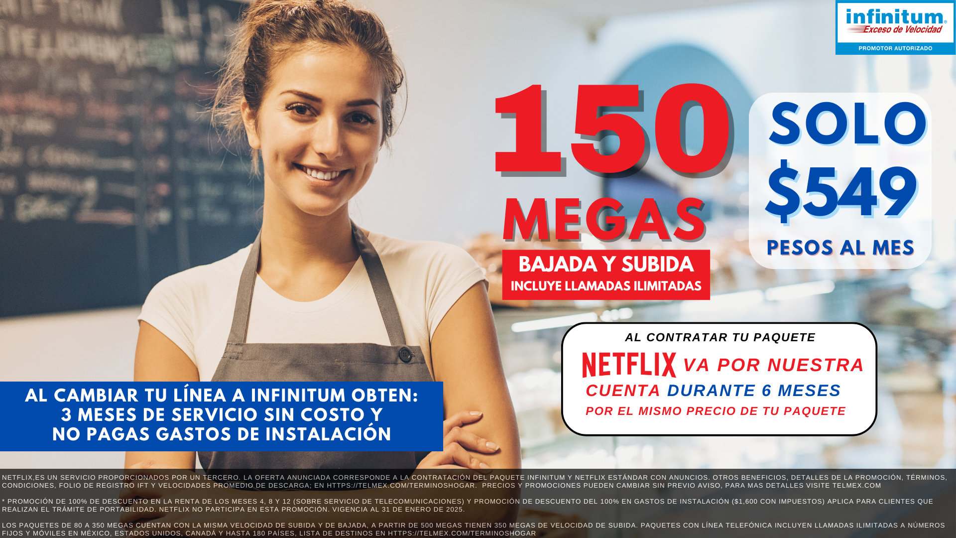 150 Megas por $549, contrata internet aquí